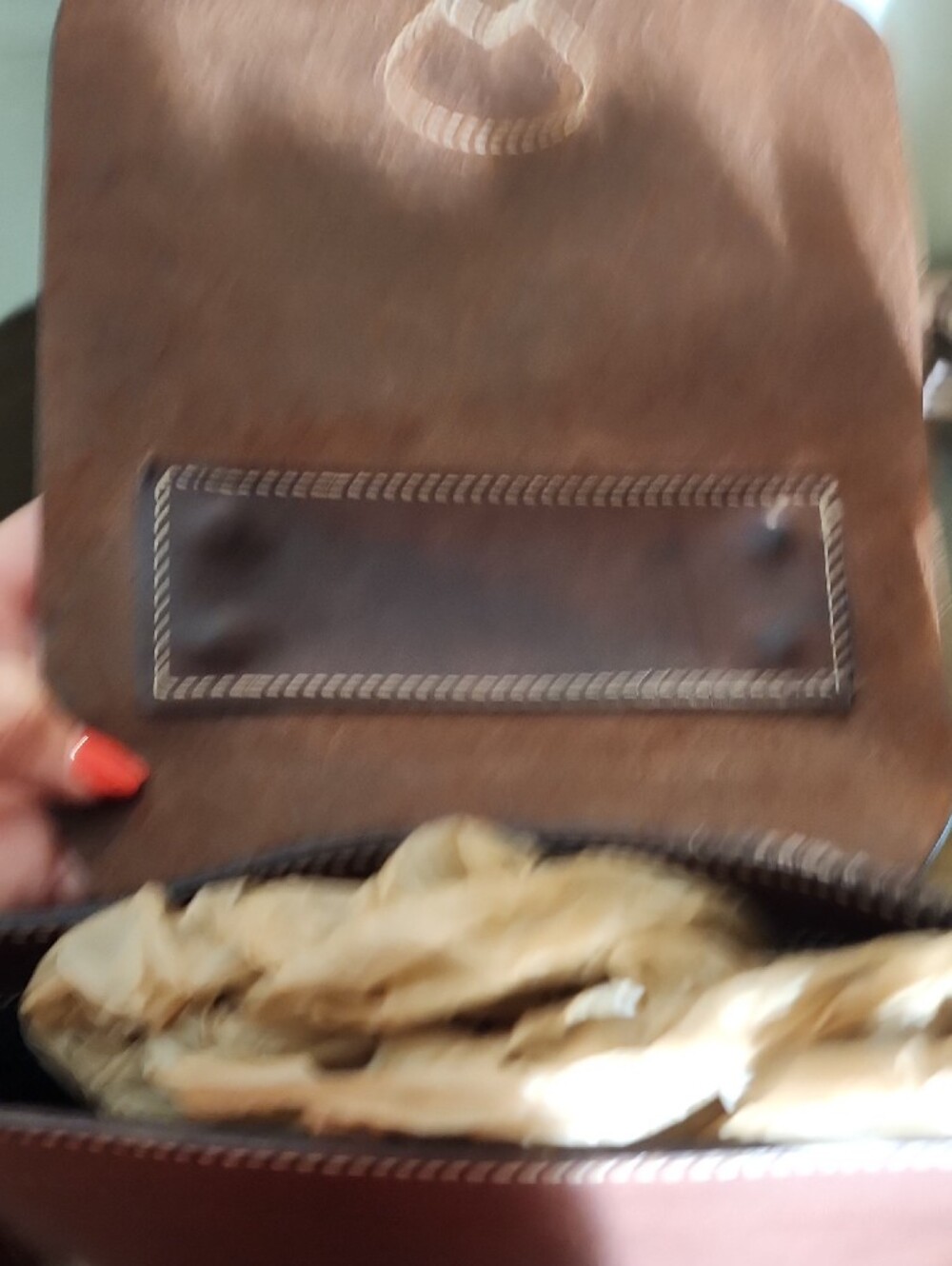 Dooney & Bourke Brown Leather Messenger Satchel with Buckle - Picture 12 of 16